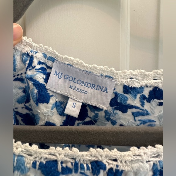 Mi Golondrina Flores Short Dress Sz S - Picture 3 of 3